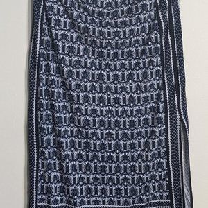 Navy tribal maxi skirt